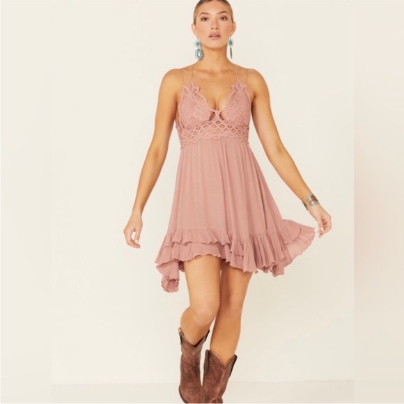 NWT Free People Womens Adella Slip
Dress Rose Size Small and XS - Picture 9 of 15